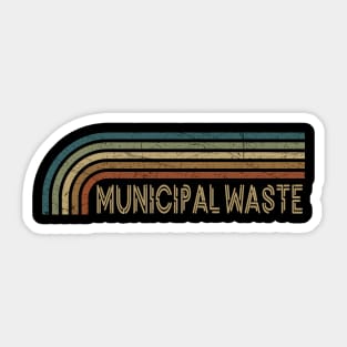 Municipal Waste Retro Stripes Sticker
